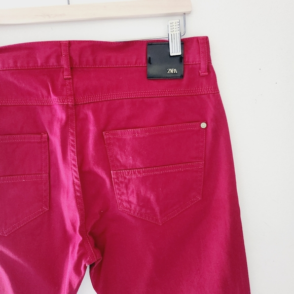 ZARA burgundy skinny fit pants - Picture 6 of 7